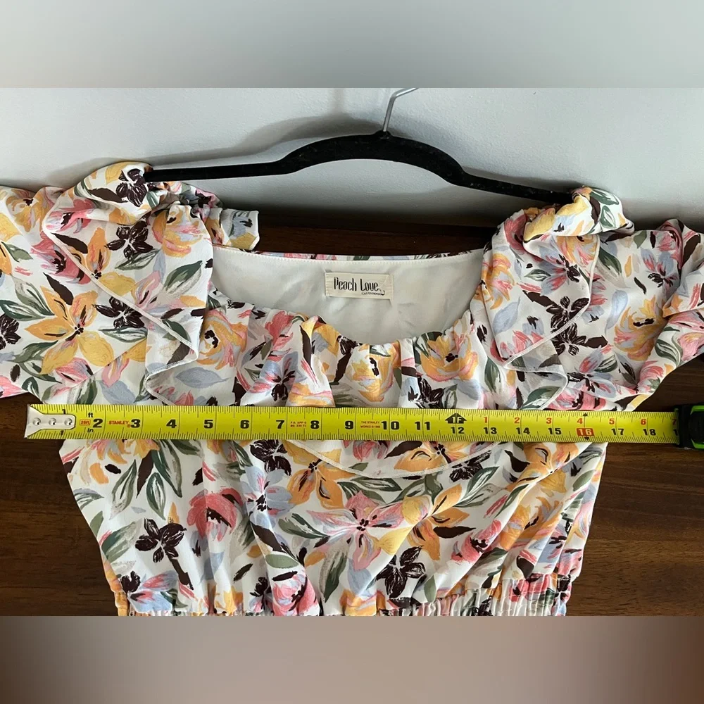 Peach Love California Women's Floral Dress Size‎ Large.